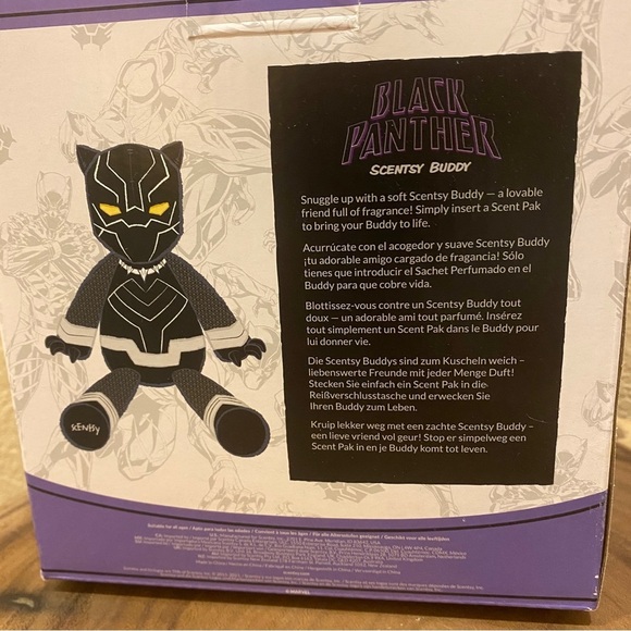 Scentsy buddy black panther buddy with scent packet new in package plush scented - Picture 4 of 4